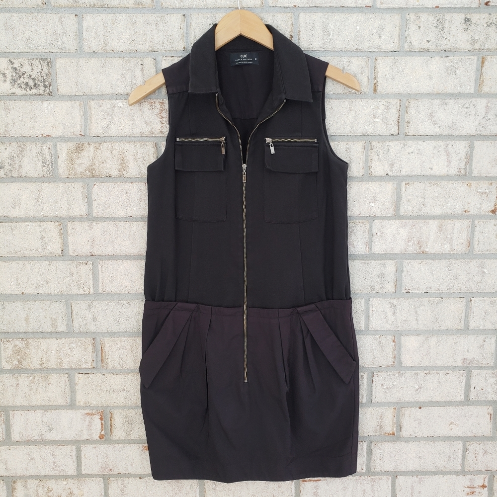 Cue Australia Zipper Front Mini Dress